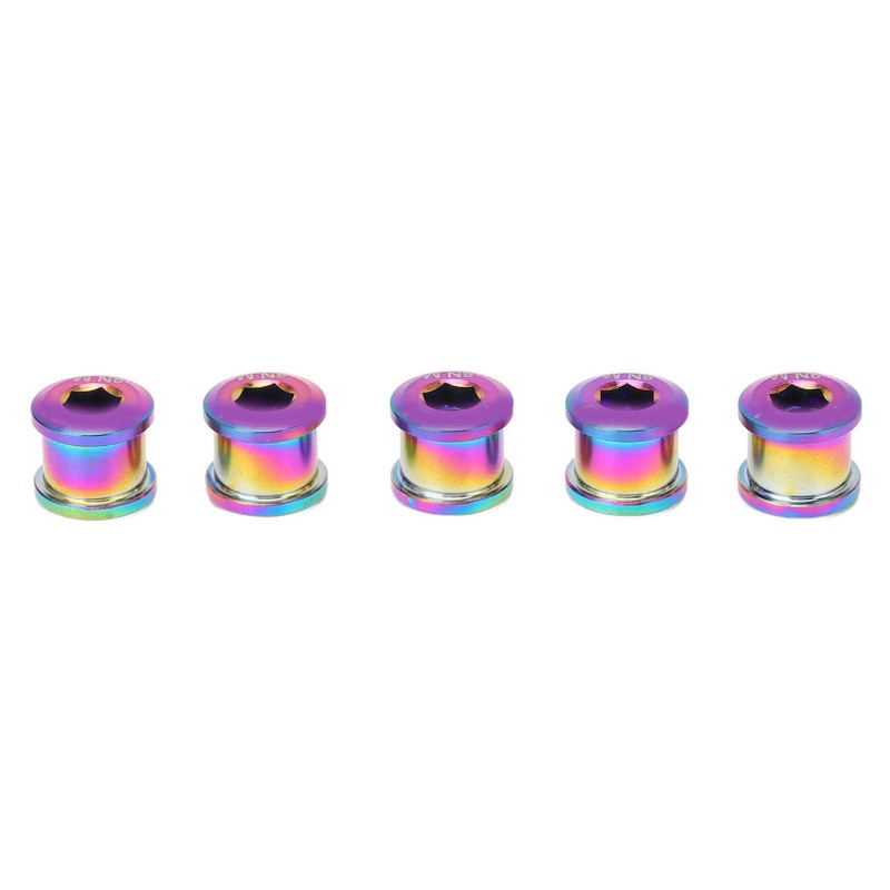 5Pcs 6.5mm Bike Single Chainring Screw Titanium Alloy Rust Protection