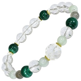 Shinjuku Gin no Kura Garnet Mixed Natural Stone Women’s Bracelet, January Birthstone, Power Stone, Amulet, Good Luck Wristband, Ladies’, Birthday, Popular