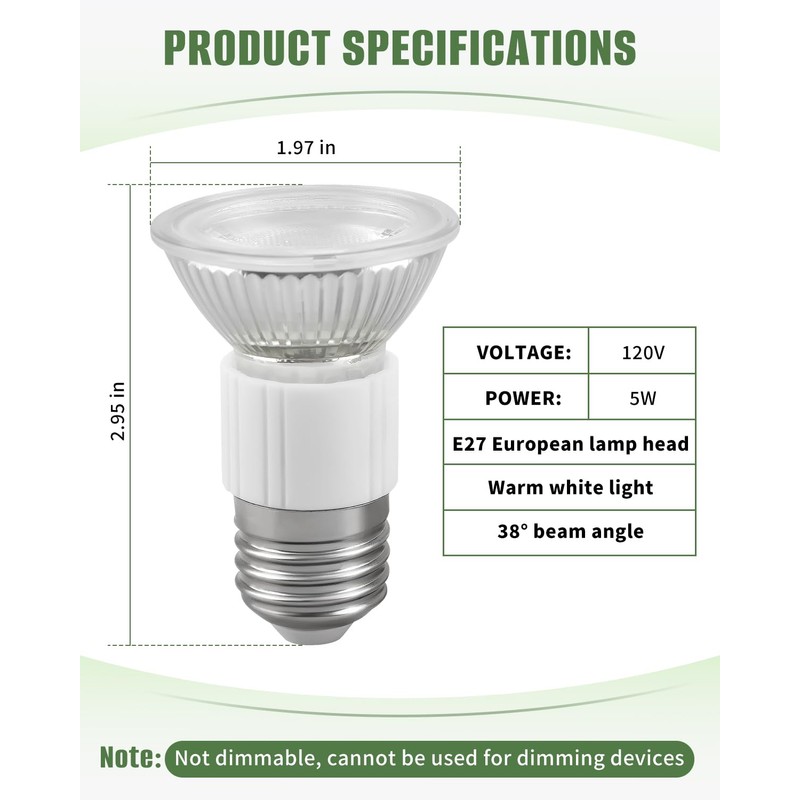 2 PCS E27 Range Hood Light Bulbs Replacement, Fit for