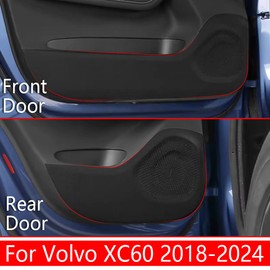 LUNQIN Car Protector Door Anti Kick Pad for Volvo XC60 Accessories 2018 2019 2020 2021 2022 2023 2024 2025 Collision Stickers Inner Decorative
