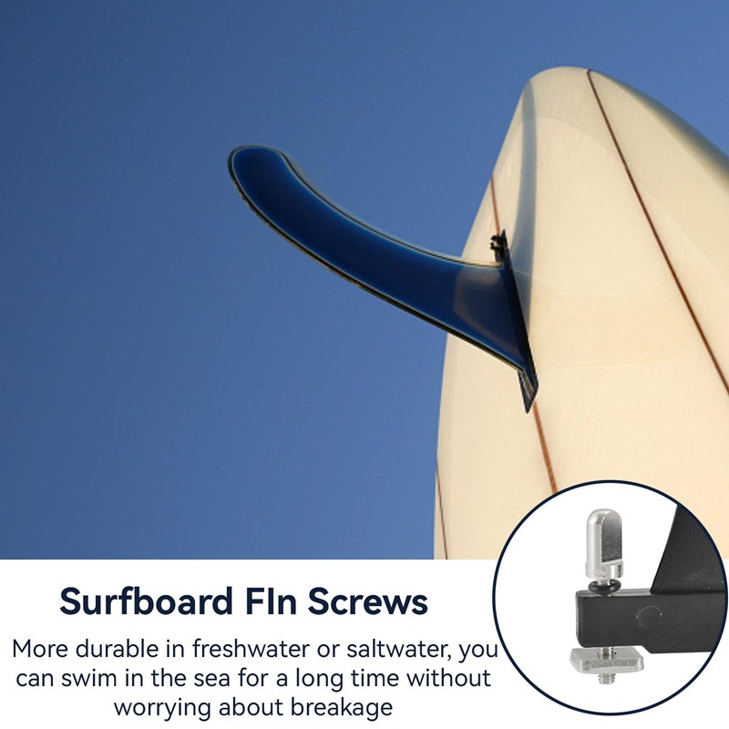 4pcs Surfboards Fin Screw, 316 Stainless Steel Sup Fin Screws