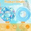 4 pcs Large Luau Pool Floats Inflatable Floaties Rings for