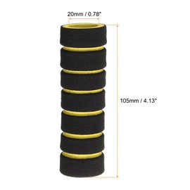 HARFINGTON Bike Handlebar Grips 0.78" Model Comfortable Non-Slip Grips Sponge Enhanced Grip Shock-Absorption BMX Grips for Mountain Bikes and Scooters, Black-Yellow