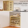 Exttlliy 6 Tier Wooden Tray Dividers for Cabinets, Baking Cookie