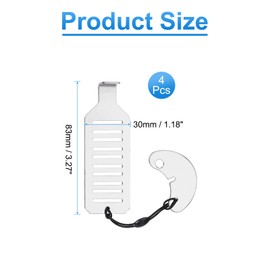 PATIKIL Home Security Door Reinforcement Lock 3.27"x1.18", 4 Pcs Stainless Steel Security Lock for Inward Swinging Door to Enhance Home Privacy, Silver