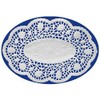 VEPATIM 500 Decorative Lace Oval Mocha Doilies White 22 x