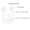 Universal Fit, Flat Free Wheelbarrow Tire and Wheel Assembly with