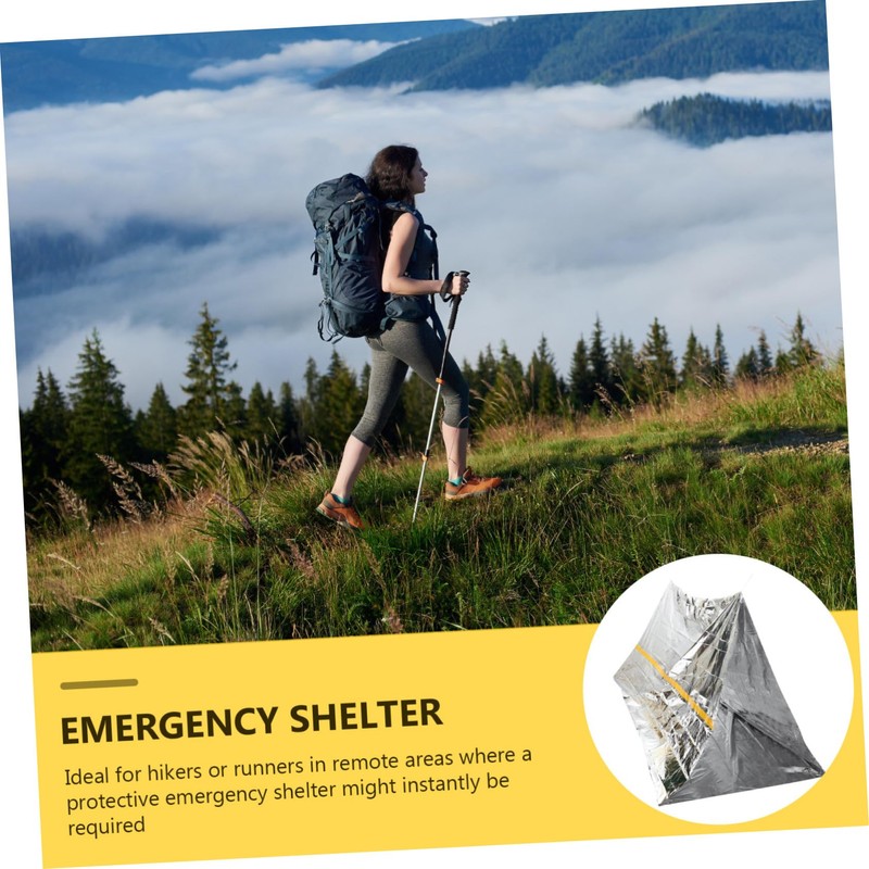 Kisangel 2pcs Portable Emergency Tube Tent Windproof Survival Shelter for