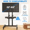 Rfiver Mobile TV Cart Rolling TV Stand for 32-83 Inch