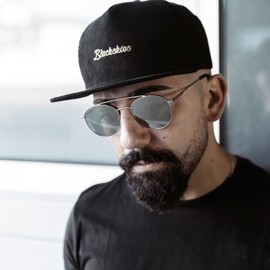 Blackskies Snapback Cap, Suede Camo Denim Visor Flannel, Unisex Premium Baseball Cap, Wool Cap, Aegis,