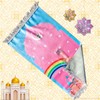 Windplusya Kids Prayer Mat Rug Muslim, Cartoon Tassel Prayer Mat,