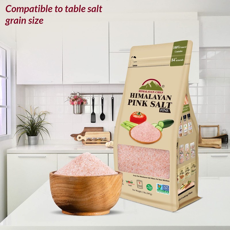 Himalayan Chef Fine Himalayan Pink Salt Bag, 2 LBS, Incredible