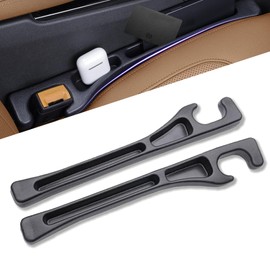 Qtaikong 2Pcs Car Seat Gap Filler, Car Seats Gap Filler Universal Dual Slot Car Seat Gap Organizer for Car SUV Truck, Soft Foam Multifunctional Seat Side Gap Filler