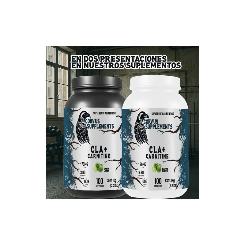 Suplemento Cla + Carnitina Corvus 1kg Polvo Varios Sabores