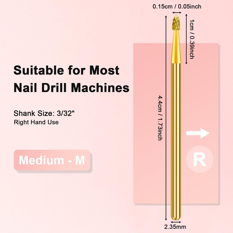 CGBE Nail Cutter Attachments, Tungsten Carbide Nail Cutter Bits Flame