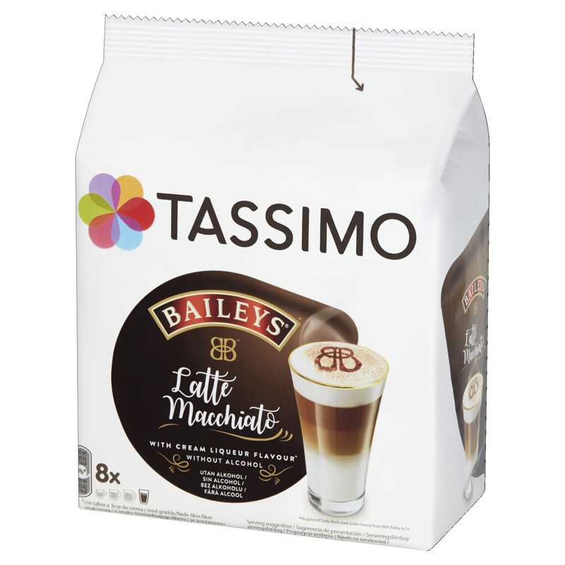 Tassimo Latte Machiatto Baileys Coffee 8 Pods