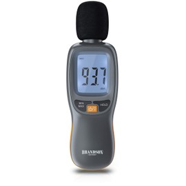 Brandson - Digital Sound Level Meter - Volume Meter - Sound Level Meter - Digital Sound Meter - Pre-Calibrated - 35 dB(A) to 130 dB(A) - Wind Protection - LCD Display