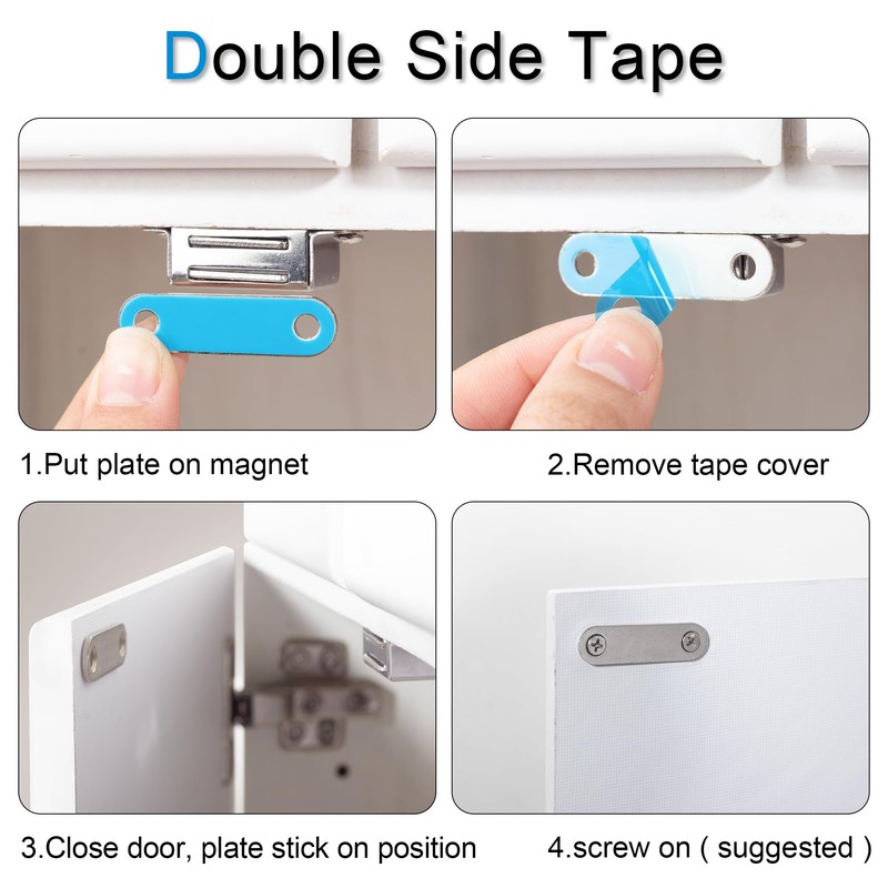 whitesnow Magnetic Cabinet Latch Metal Magnet Door Catch Closure Hardware
