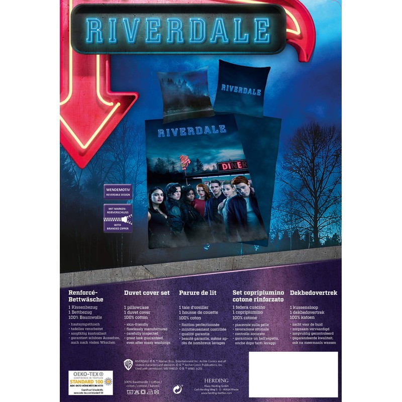 Herding Riverdale Bedding Set, Reversible, Pillow case 80 x 80
