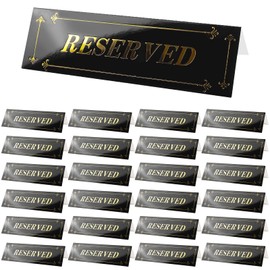 KEPYDRMTF 24 PCS Reserved Table Sign, Cardstock Reservation Seat Signs for Restaurants, Wedding, Office, Meeting, Ceremony and Events Double-Sided