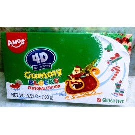 Amos Ship N 24 Hours. New-Amos Season Edition Gummy Blocks Gummy Gluttern Free 3.53oz