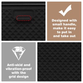 Muslogy for Tundra 2022-2024 Mud Flaps Front and Rear & Interior Inserts Liners for Cup Holder Door Pocket Multi Pieces Kit (Black Trim) Compatible with Toyota Tundra 2024 2023 2022 Accessories