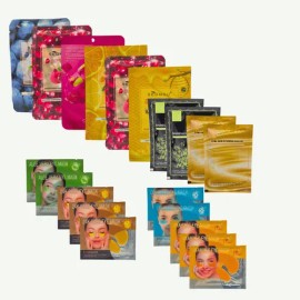 Lote Skin Care 20 Pz Mascarillas Faciales + Parches Antiojeras – Hidratación y Rejuvenecimiento Facial