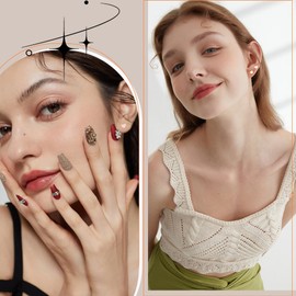 SIXDUTON Heart Earrings for Women, 14K Gold Hypoallergenic Love Earrings, Petite Heart-Shaped Jewellery, Birthday, Anniversary, Easter Gifts for Women, Girlfriend, Mum, Girls, Unit size, Sterling