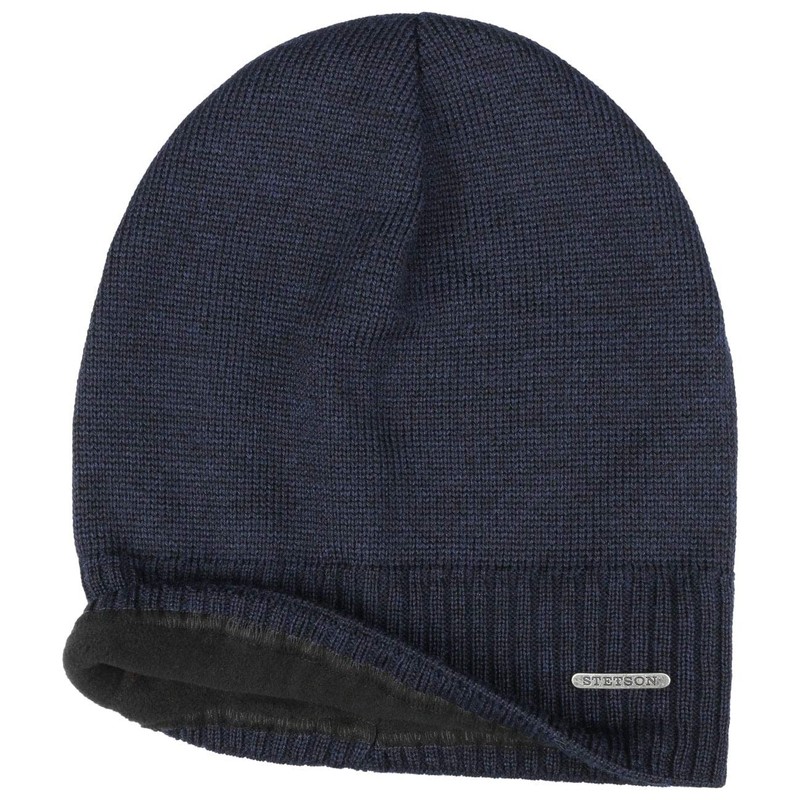 Stetson Merino Oversize Beanie Wool (One Size - Navy)