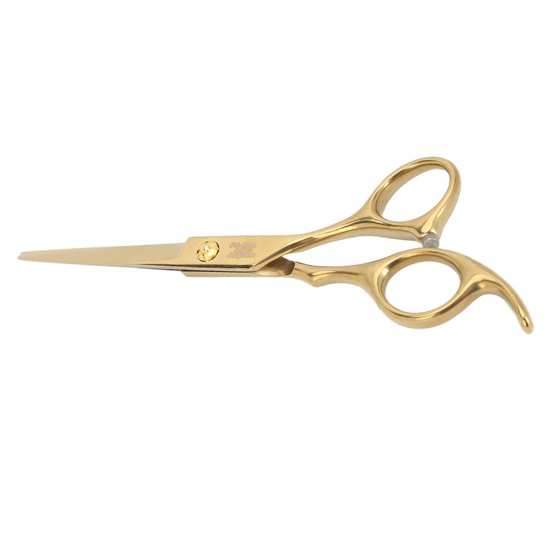 Hair Cutting Shears Stainless Steel Incisive Curved Handle Hairdressing Scissors