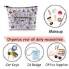 JXGZSO Cartoon Cat Meme Makeup Bag Kawaii Cat Lover Gift