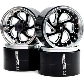 HOBBYSOUL 2.2 Beadlock Wheels Wide 40mm Adjustable Offset Rims for 1/10 RC Mud Crawler SCX10 Capra TRX4 Gen8 Everest gen 7 Pro Upgrades, HS701600