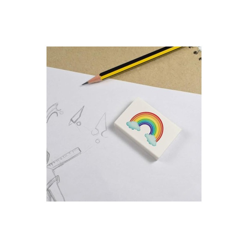 2 x 45mm 'Cute Rainbow' Erasers/Rubbers (ER00046945)