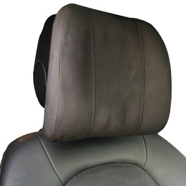 duoyif Car Headrest, Car Cushion Neck Support Made of Suede and Memory Foam, Car Seat Neck Cushion for Driving, Comfortable and Breathable, Car Headrest for Car Seats, Car Chair (Black d1)