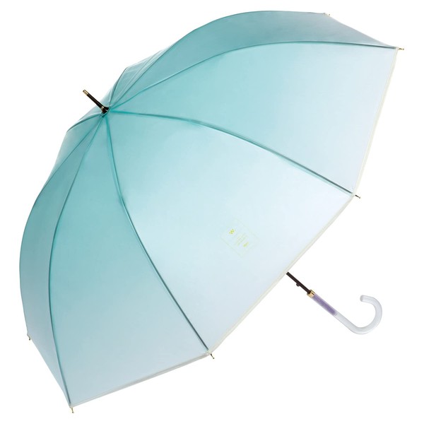 Wpc. PT-WN03-001 Rain Umbrella, Vinyl Umbrella, Cosmetic Umbrella, Blue, Long Umbrella, 24.0 inches (61 cm), Women's, Jumping Umbrella, Large, Gradient, Pastel, Glitter, Photogenic, Durable, Stylish,