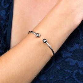 Diamond Treats Stylish Torque Bangle in 925 Sterling Silver, Solid Silver Bangles for Women and Teen Girls in a Twisted Wire Design, Stylish Sterling Silver Bangle Bracelet with Gift Box