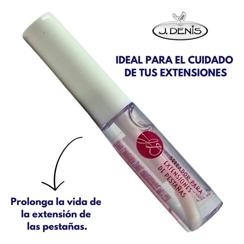 Sellador Transparente Extensiones Pestañas J. Denis Resistente al Agua