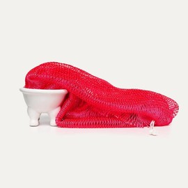 African Net Sponge, African exfoliating net Sponge, Ethically sourced real african Exfoliate Porous Hygiene Dries Quickly:_Pink