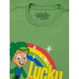 Tee Luv Lucky Charms T-Shirt - Green Lucky The Leprechaun Shirt (X-Large) Kelly Heather