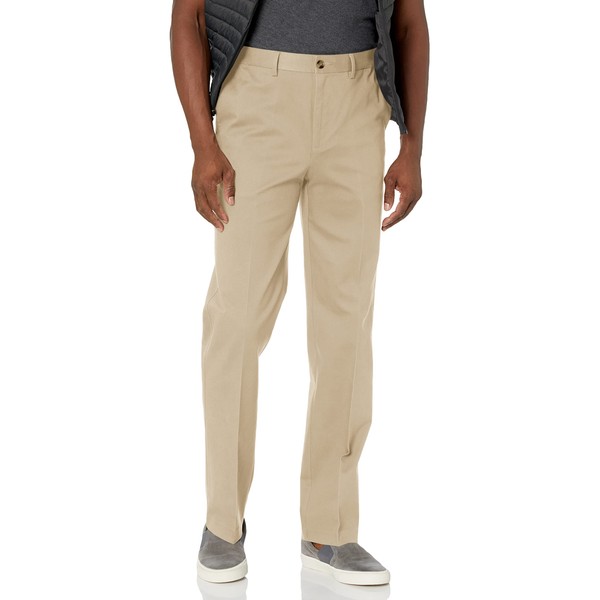 Savane Men's Flat Front Stretch Ultimate Performance Chino Pants with
