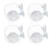 4 Pcs Aquarium Feeder Cup Feeder Acrylic Automatic Feeder Red