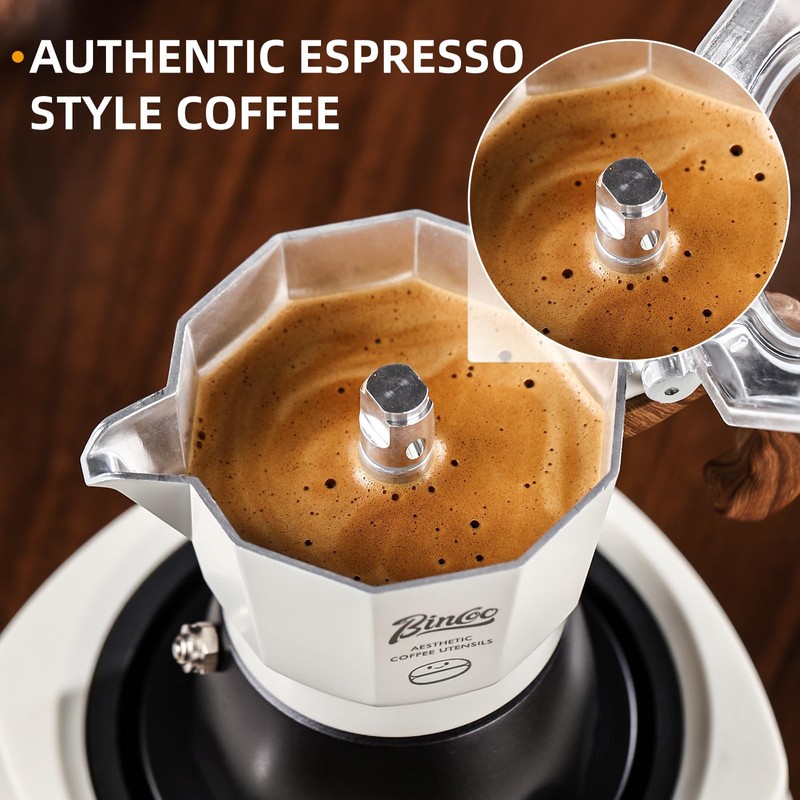 Bincoo Espresso Maker Stovetop - 2 Cup/120ML Small Stove Top