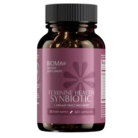 BIOMA Feminine Health Synbiotic - Women's Health Supplement for Healthy Vaginal pH, Urinary Tract & Digestive Support - with Probiotics, Cranberry & Tributyrin - 60 Capsules (30-Day Supply)