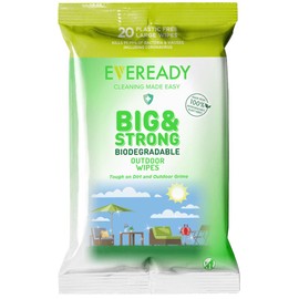 Eveready Antibacterial Outdoor Furniture Cleaning Wipes Big and Strong 3 x 20 Large Wipes Bulk Biodegradable Tough on Dirt and Grime Made In The UK