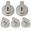 2025 Upgraded 5 Pack WB03X24818 Stainless Steel Stove Knob -