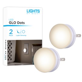 Lights By Night Mini LED Night Light, Plug-In, Dusk To Dawn Sensor, Warm White, Compact, Ambient Lighting, LED Lights for Bedroom, Bathroom, Nursery, Hallway, Kitchen, 45084, 4 Pack