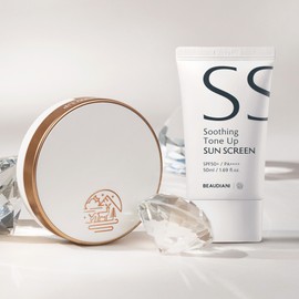 Beaudiani [SET] Viewdiani Glow Cover Glow Cushion Pact 12g+Moisturizing Sun Cream 50ml 2 types SPF50 / [SET] 뷰디아니 윤광커버 글로우 쿠션팩트 12g+촉촉 선크림 50ml 2종 SPF50