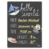 Cohas Hello World Newborn Baby Announcement Chalkboard Sign with Boat