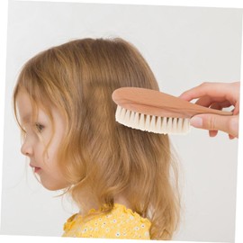 1 Set Wool Brush Set Baby Soft Brush Comb Infant Hair Brush Baby Hair Baby Wooden Comb Baby Registry Infant Hair Comb Newborn Three Piece Suit Beech Hair Care