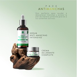 PUREZANATUR Pack Antimanchas Serum despigmentante y antimanchas intensivo + Crema aclarante Paquete completo de serum para el cuidado de la piel, hidratación y rejuvenecimiento (Pack Antimanchas)